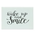 thumbnail image 1 of Saying Cutting Board, Simple Monochrome Cursive Wake up and Smile Calligraphy Positive Words, Decorative Tempered Glass Cutting and Serving Board, in 3 Sizes, by Ambesonne, 1 of 2