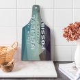 thumbnail image 1 of Saying Cutting Board, When You Believe Anything is Possible Polygonal Pattern Background Modern Print, Decorative Tempered Glass Cutting and Serving Board, Wine Bottle Shape, Teal Brown, by Ambesonne, 1 of 5
