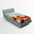 thumbnail image 1 of Ambesonne Saying Fitted Sheet, Romantic Words with Flowers, Twin Size, Multicolor, 1 of 2