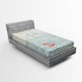 thumbnail image 1 of Saying Fitted Sheet, My Love as Deep as the Ocean Text with Sketchy Sea Clouds Birds and Anchor, Soft Decorative Fabric Bedding, Twin Size, Vermilion Blue Beige, by Ambesonne, 1 of 2