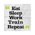 thumbnail image 1 of Saying Head Scarf, Eat Sleep Work Train Repeat, Head Wrap, 3 Sizes, by Ambesonne, 1 of 2