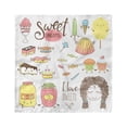 thumbnail image 1 of Saying Head Scarf, Girl with Sweets, Head Wrap, 3 Sizes, by Ambesonne, 1 of 2