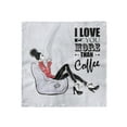 thumbnail image 1 of Saying Head Scarf, I Love You More than Coffee, Head Wrap, 3 Sizes, by Ambesonne, 1 of 2