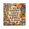 thumbnail image 1 of Saying Head Scarf, Love Peace Motivational, Head Wrap, 3 Sizes, by Ambesonne, 1 of 2