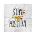 thumbnail image 1 of Saying Head Scarf, Stay Positive with Flowers, Head Wrap, 3 Sizes, by Ambesonne, 1 of 2