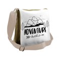 thumbnail image 1 of Saying Messenger Bag, Mountain Adventure Lettering, Unisex Cross-body, by Ambesonne, 1 of 2