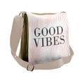 thumbnail image 1 of Saying Messenger Bag, Text Soft Exotic Leaves, Unisex Cross-body, by Ambesonne, 1 of 2