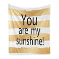 thumbnail image 1 of Saying Soft Flannel Fleece Blanket, Big Greeting Love Text on Crossed Positive Philosophy Life Emotion Graphic Design, Cozy Plush for Indoor and Outdoor Use, 70" x 90", Black Yellow, by Ambesonne, 1 of 5