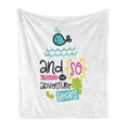 thumbnail image 1 of Saying Soft Flannel Fleece Throw Blanket, Colorful Composition with Doodle Pattern Message Adventure Lifestyle, Cozy Plush for Indoor and Outdoor Use, 50" x 70", Multicolor, by Ambesonne, 1 of 5
