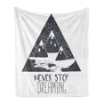 thumbnail image 1 of Saying Soft Flannel Fleece Throw Blanket, Grungy Vintage Snowy Mountain Tops Illustration with Blizzard Effects, Cozy Plush for Indoor and Outdoor Use, 50" x 60", Grey White, by Ambesonne, 1 of 6