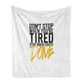 thumbnail image 1 of Saying Soft Flannel Fleece Throw Blanket, Vintage Drive Challenging Slogan Themed Pattern, Cozy Plush for Indoor and Outdoor Use, 50" x 60", Earth Yellow Black White, by Ambesonne, 1 of 5