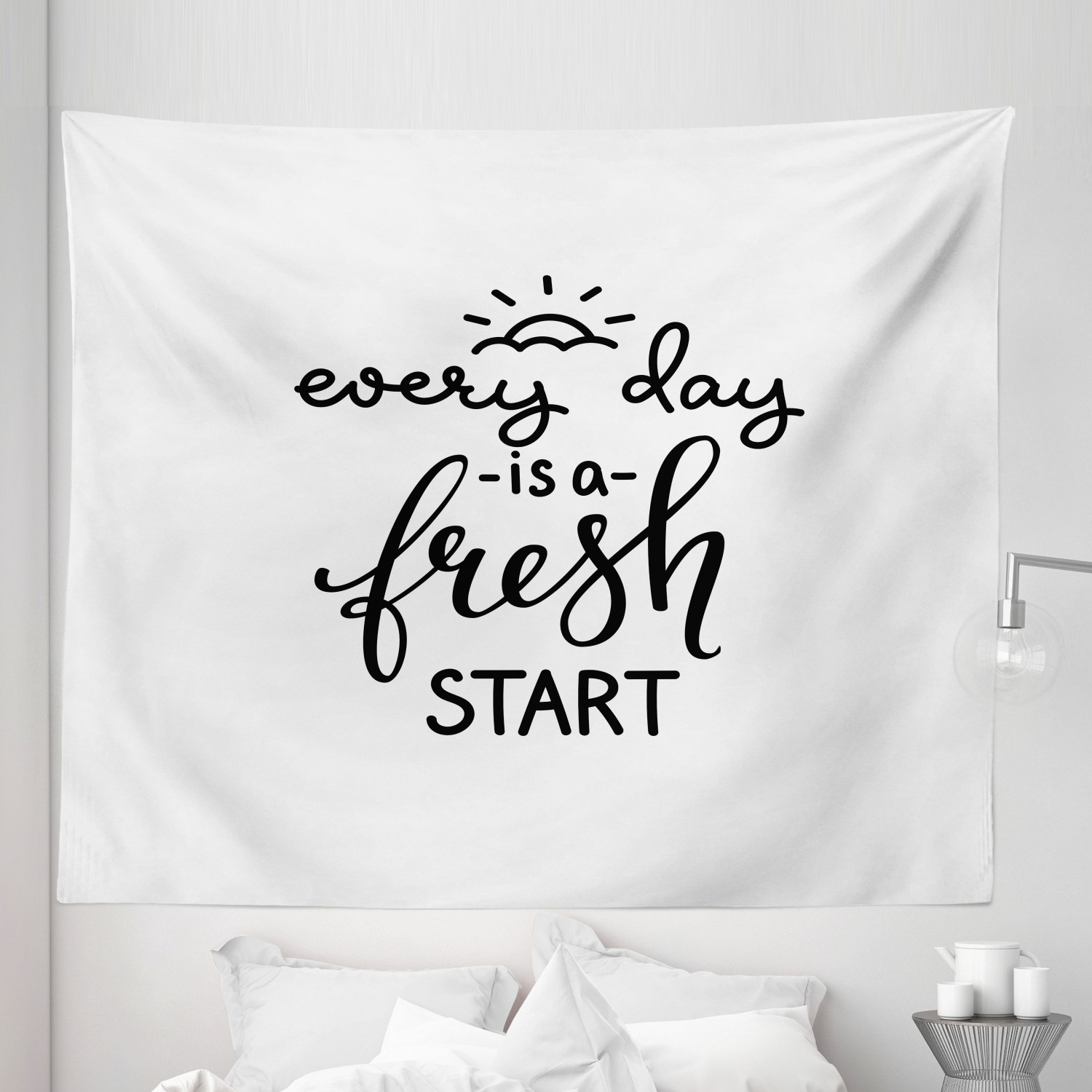 Saying Tapestry, Illustration of a Saying Every Day is a Fresh Start ...