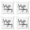 thumbnail image 1 of Saying Throw Pillow Cushion Case Pack of 4, Inspiration Saying Summer and Sea Vibes Saltwater Cures Everything Lettering, Modern Accent Double-Sided Print, 4 Sizes, Black and White, by Ambesonne, 1 of 2
