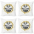 thumbnail image 1 of Saying Throw Pillow Cushion Case Pack of 4, Love Message Inside the Round Star with Cosmic Wind Around Retro Style, Modern Accent Double-Sided Print, 4 Sizes, Sand Brown and Black, by Ambesonne, 1 of 2