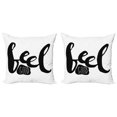 thumbnail image 1 of Saying Throw Pillow Cushion Cover Pack of 2, Black and White Hand-drawn Lettering Positive Message Motivational Text Design, Zippered Double-Side Digital Print, 4 Sizes, Black White, by Ambesonne, 1 of 2