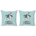thumbnail image 1 of Ambesonne Saying Throw Pillow Cover 2 Pack, Funny Cartoon Dog, 24", Multicolor, 1 of 2