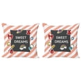 thumbnail image 1 of Saying Throw Pillow Cushion Cover Pack of 2, Diagonal Striped Backdrop with a Frame with Various Feminine Fashion, Zippered Double-Side Digital Print, 4 Sizes, Multicolor, by Ambesonne, 1 of 2