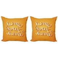 thumbnail image 1 of Ambesonne Saying Throw Pillow Cover 2 Pack, Home Related Calligraphy, 20", Marigold White, 1 of 2