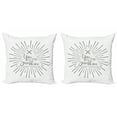 thumbnail image 1 of Ambesonne White Throw Pillow Cover 2 Pack, Valentines Love Retro, 20", Charcoal Grey White, 1 of 2