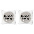 thumbnail image 1 of Ambesonne Saying Throw Pillow Cover 2 Pack, No Stress Relax Lettering, 18", Dark Brown Pale Grey, 1 of 2