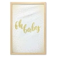 thumbnail image 1 of Saying Wall Art with Frame, Oh Font Writing Ornamented with Sparsed Dot Print, Printed Fabric Poster for Bathroom Living Room Dorms, 23" x 35", Earth Yellow White, by Ambesonne, 1 of 2