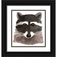 thumbnail image 1 of Saylor, Jeannine 26x28 Black Ornate Wood Framed with Double Matting Museum Art Print Titled - Raccoon, 1 of 4
