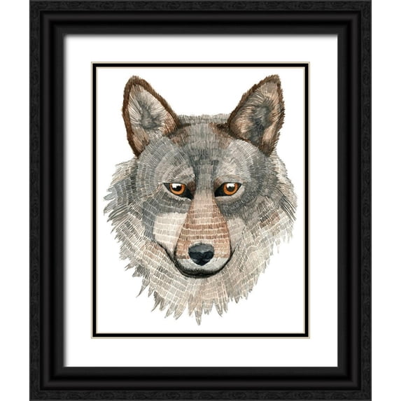 Saylor, Jeannine 26x32 Black Ornate Wood Framed with Double Matting Museum Art Print Titled - Wolf