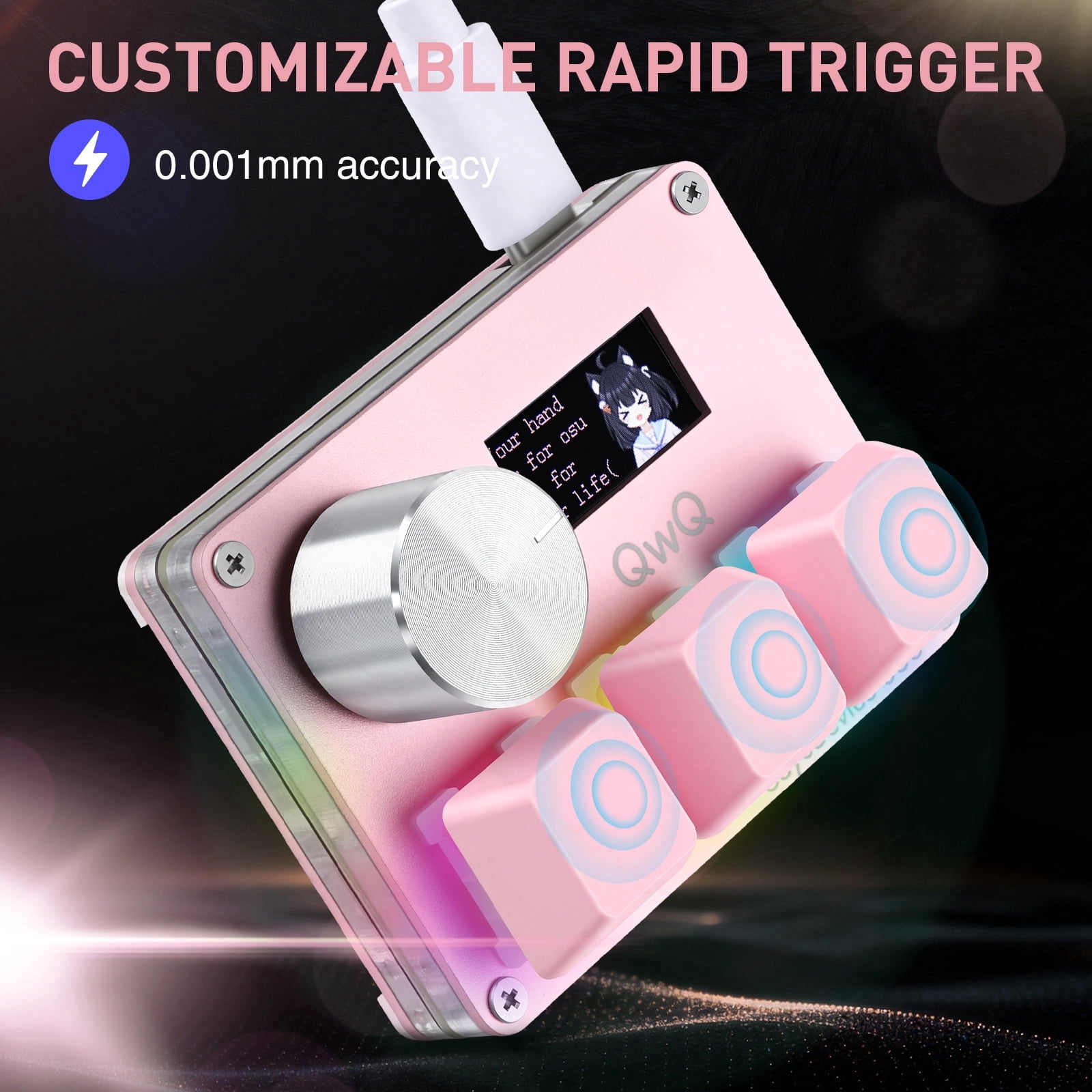 SayoDevice O3C Rapid Trigger Mini Keyboard Magnetic Switches Keyboard OSU Geometry Dash
