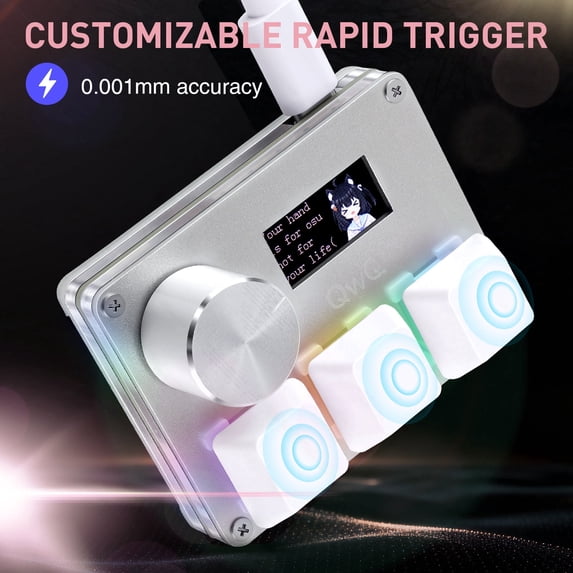 SayoDevice O3C Rapid Trigger Mini Keyboard Magnetic Switches Keyboard OSU Geometry Dash