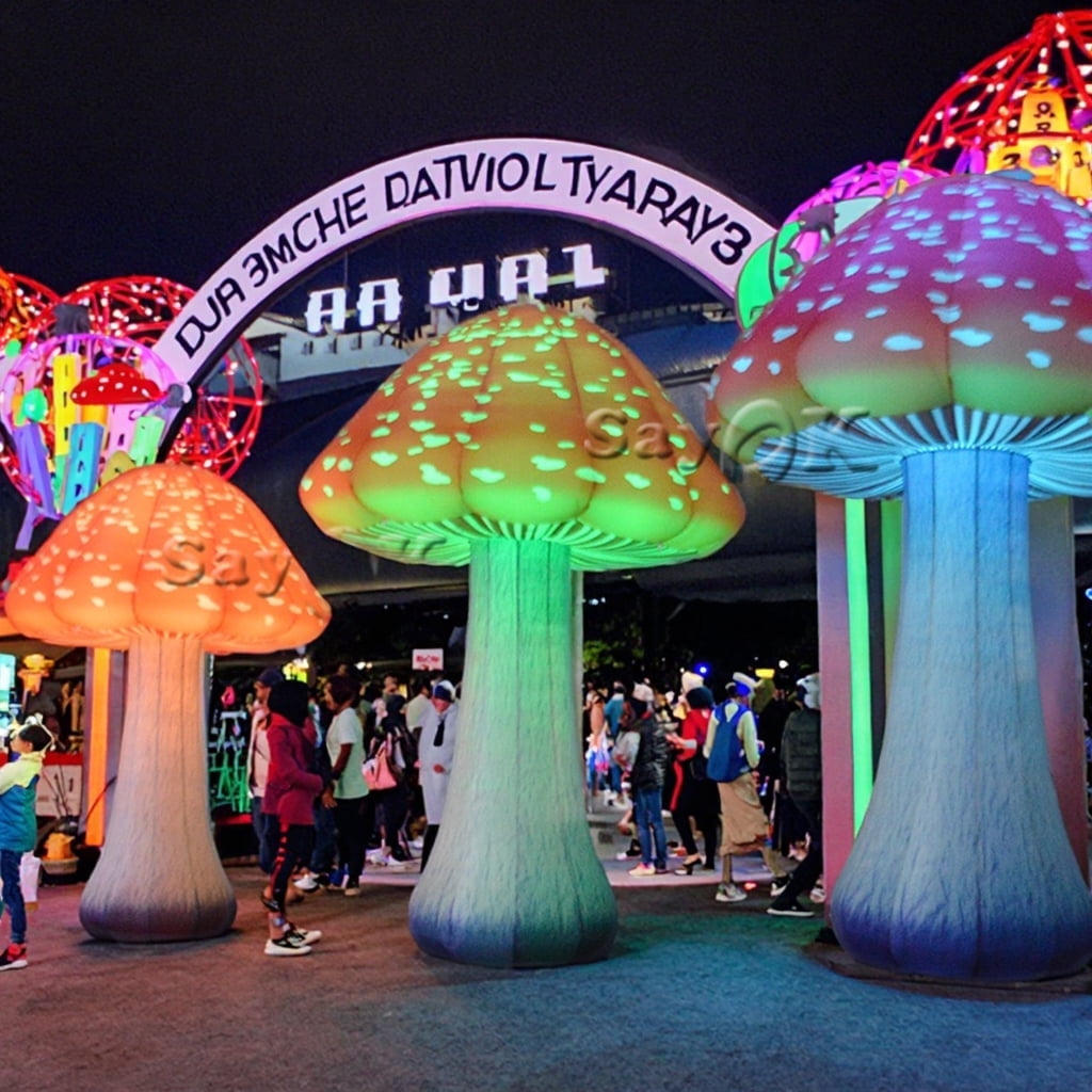 16.4ft Giant Inflatable Mushroom with LED Light - Event & Party ...