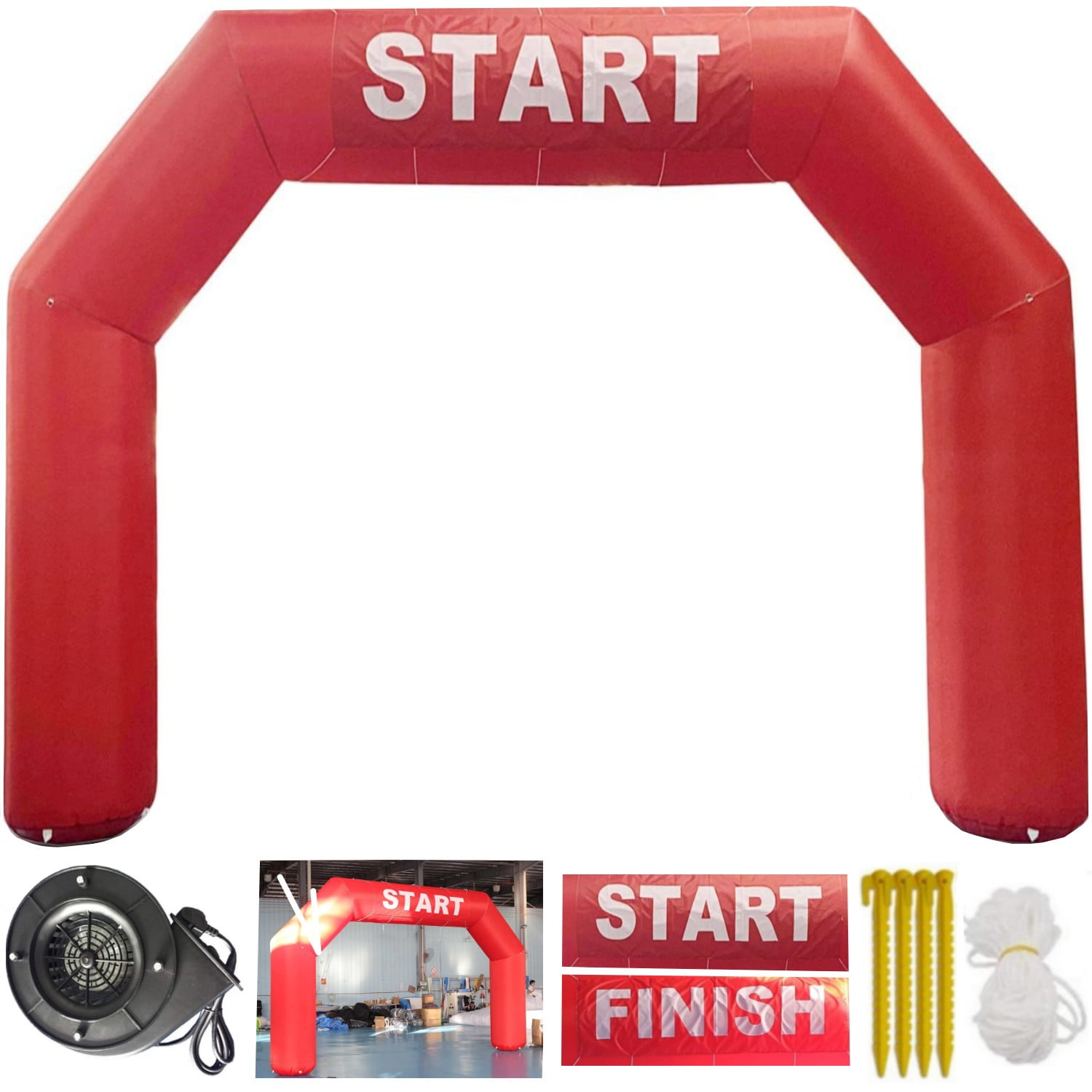 Sayok 20ft Portable Inflatable Arch Red Builtin Air Blower with