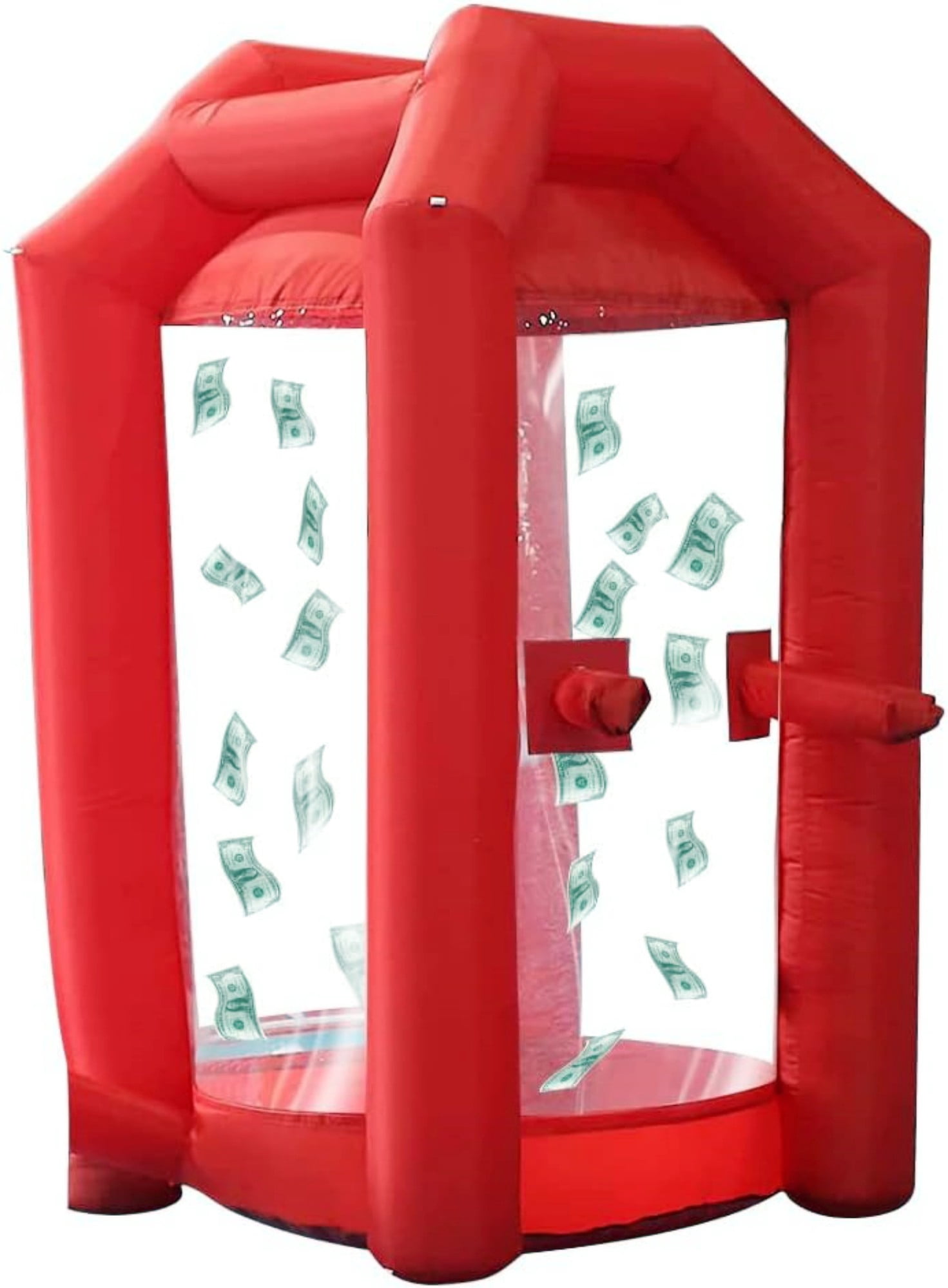 Sayok 4.9x8.2ft Inflatable Cash Cube Booth with Air Blowers Inflatable