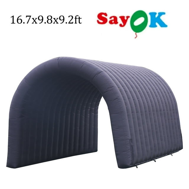 Sayok Inflatable Sports Tunnel, Outdoor Play Fun with Indoor Blown Air
