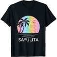 thumbnail image 1 of Sayulita Mermaid Vacation Beach Island Family Group Womens T-Shirt Black 4XL, 1 of 5