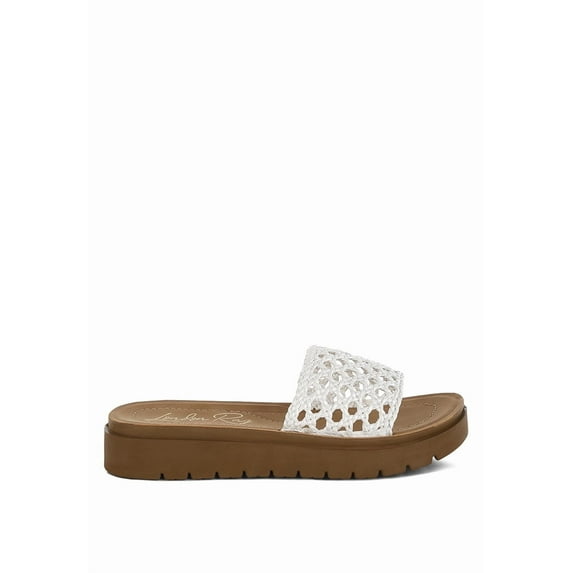 London Rag Sayura Woven Womens Slip-On Flatforms