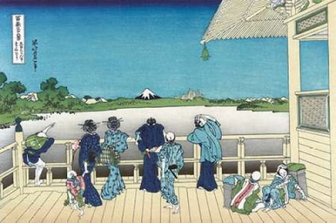 Sazai Hall - 500 Rakanji Temple 1830 Canvas Art - Hokusai (24 x 36)