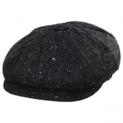 Sazerac Tweed Wool Blend Newsboy Cap - S - Dark Gray