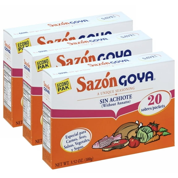 Goya - Sazon without Annatto - 3.52 oz - 3 Pack