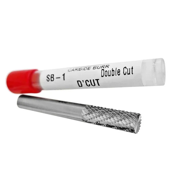 Sb-1 Solid Carbide Burr 1/4 Shank - Double Cut - 1/4 Cut Diameter Free Shipping