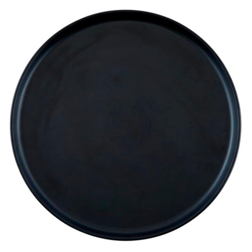 Large Black Melamine Outdoor Dining Plate