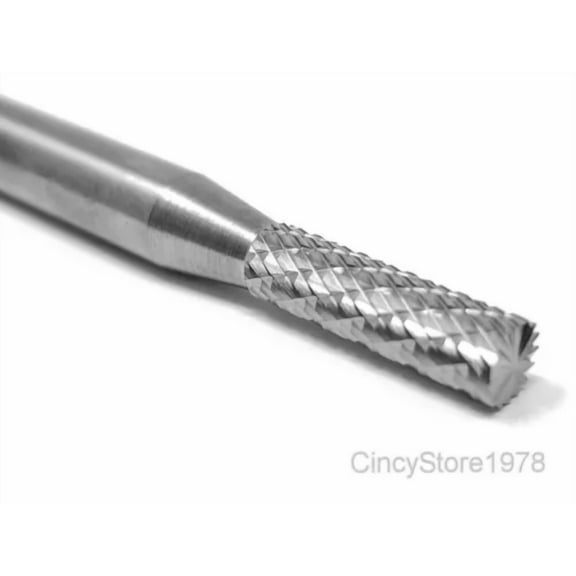Sb14D Cylindrical Tungsten Carbide Burr Bur Cutting Tool Die Grinder Bit 1/4"