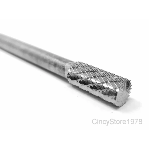 Sb2D Cylindrical End Tungsten Carbide Burr Bur Cutting Tool Die Grinder Bit 1/4"
