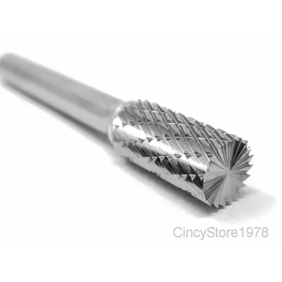 Sb3D Cylindrical Cut Tungsten Carbide Burr Bur Cutting Tool Die Grinder Bit 1/4"