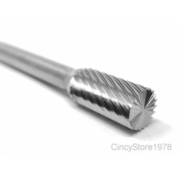 Sb3S Cylindrical End Cut 3/8" Carbide Burr Bur Tool Die Grinder Bit 1/4" Shank