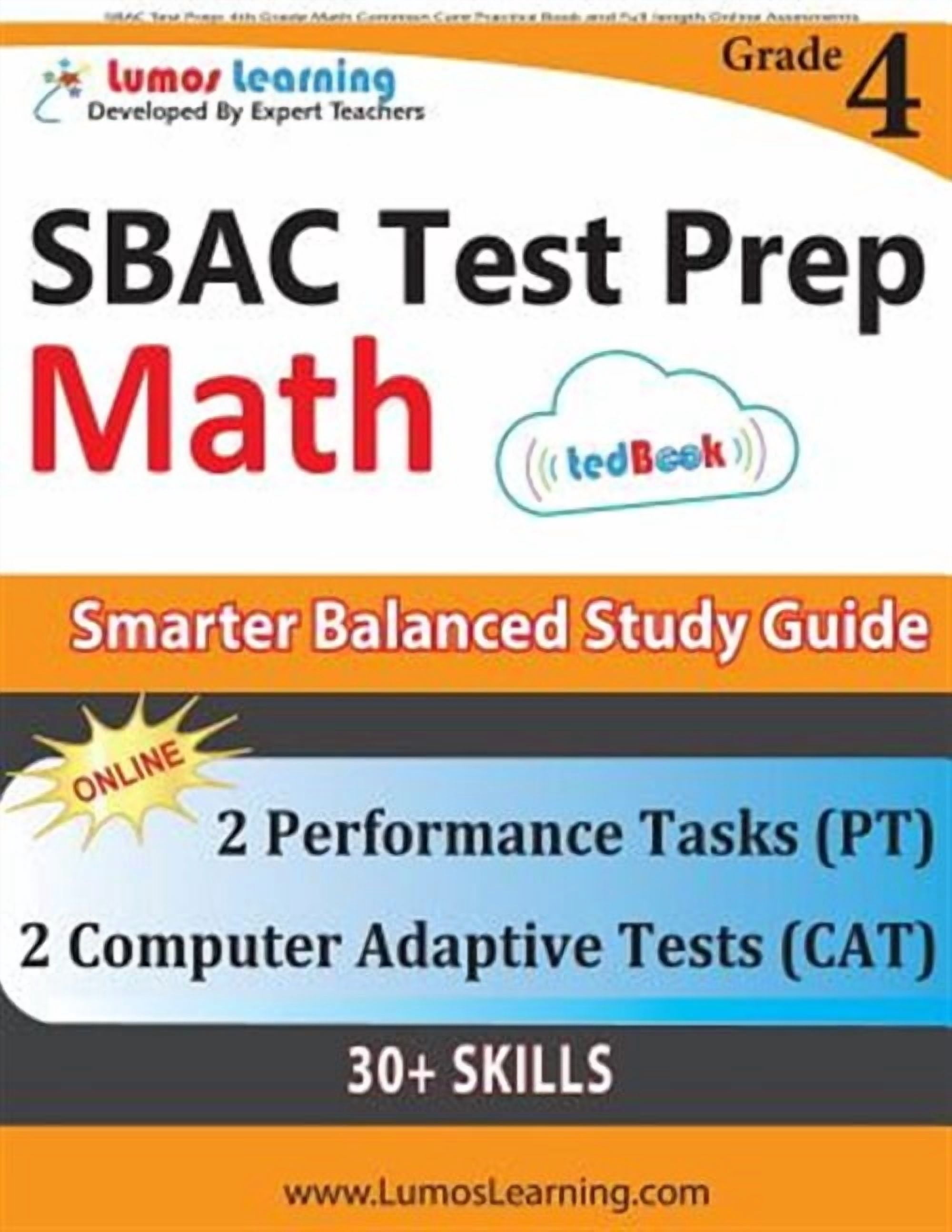 Sbac Test Prep: 4th Grade Math Common Core Practice Book and Full ...