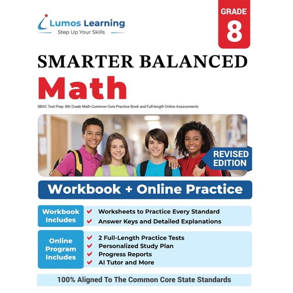 SBAC Test Prep: Smarter Balanced Study Guide With Performance Task (PT) and Computer Adaptive Testing (CAT), (Paperback)