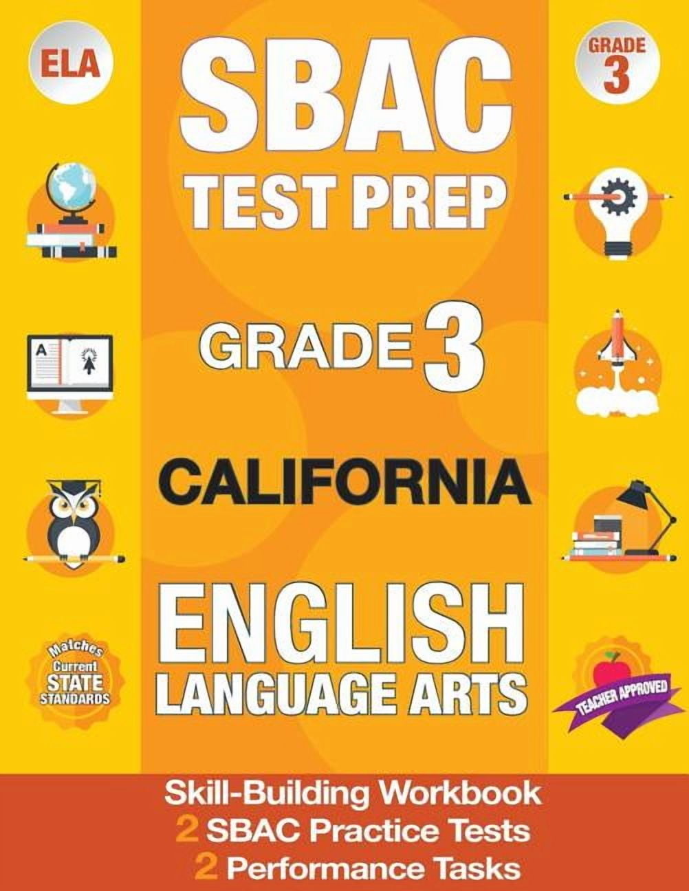 Sbac Test Prep Grade 3 California English Language Arts: 2 Smarter ...