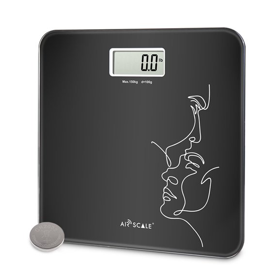 Sbaix Digital Body Weight Scale, Highly Accurate Bathroom Scale for Weight 397 lb, Smart Scale Black