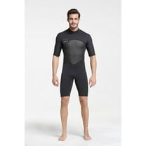 Sbart Mens 2mm Shorty Wetsuit, Full Body Diving Suit Back Zip Wetsuit for Diving Snorkeling Surfing Swimming