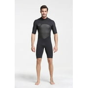 Sbart Mens 2mm Shorty Wetsuit, Full Body Diving Suit Front Zip Wetsuit for Diving Snorkeling Surfing Swimming